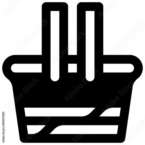 Basket weaving. Outlined stroke vector icon with black-filled details.