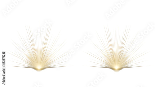 Golden light bursts radiating from a central point, creating a sense of energy, motion, and explosion in a minimalist composition