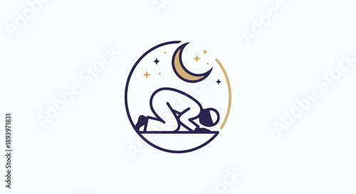 Yoga under moonlight with stars shining brightly