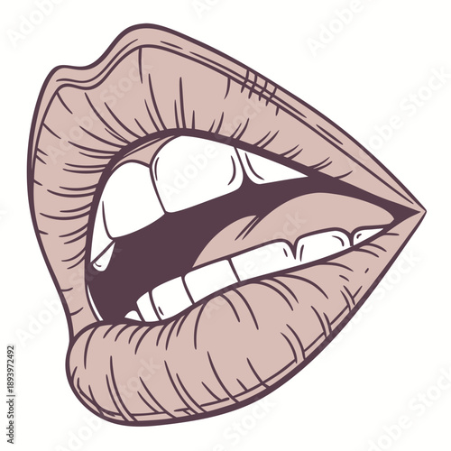 vector illustration of a lips