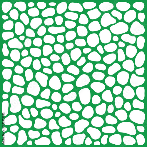 Abstract green and white pattern resembling organic irregular shapes