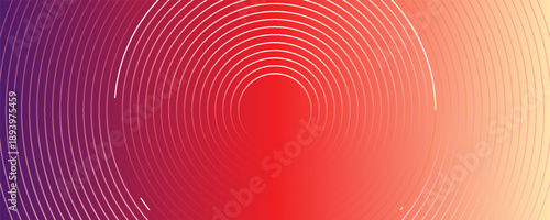 Abstract modern gradient horizontal template background. Trendy bright circle lines creative design. Minimal style graphic elements. Suit for poster, cover, banner, flyer, brochure, presentation