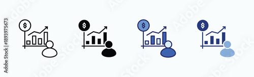 Personal development Icon Sheet Multiple Style Collection Isolated Vector