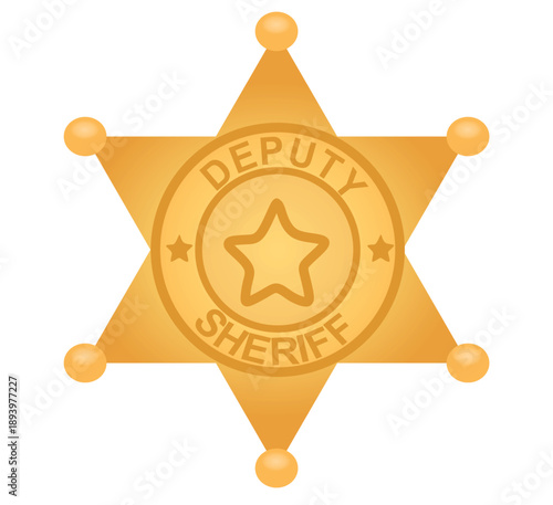 Deputy sheriff badge. vector illustration