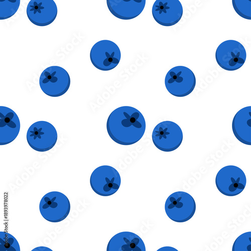 Vibrant summer berry seamless background with abstract blueberries for healthy lifestyle branding.