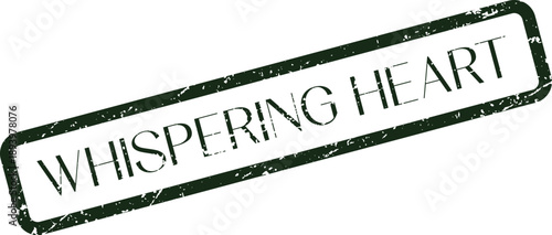 Whispering Heart Text Label Design with Rustic Stamp Texture for Creative Projects