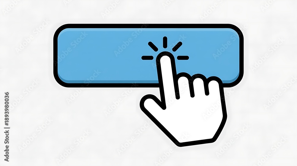 Obraz premium Clicking a button