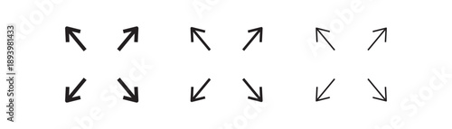 Large capacity icons. Expand vector icon set. video full screen size line icon. extend screen sign. stretch or flexible vector icon suitable for apps and websites UI designs. vector illustration. 