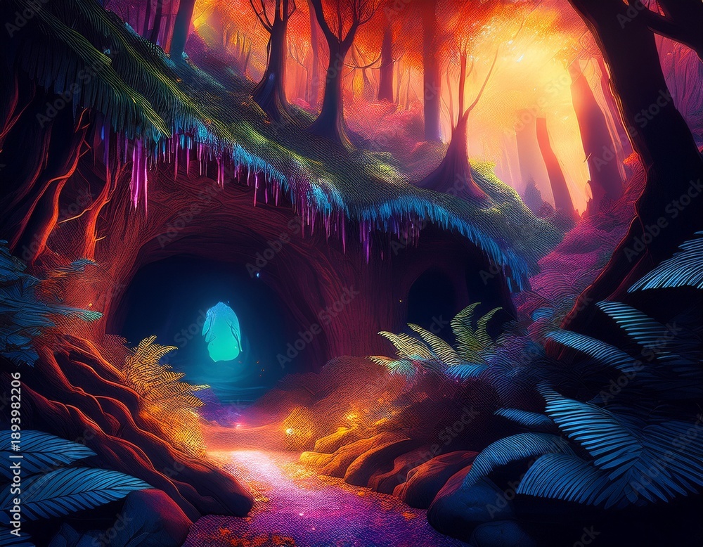 Fototapeta premium cave in the forest
