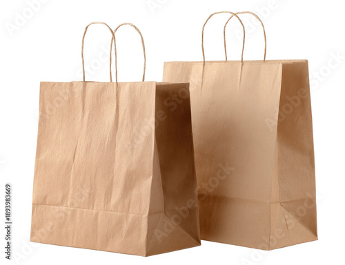 Two light brown paper shopping bags (1)