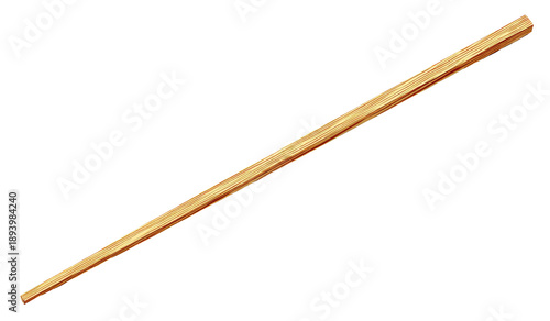 Wooden staff, long and straight, light brown