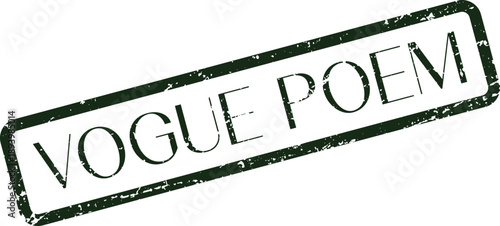 Grungy Vogue Poem Stamp Design for Creative Branding and Fashion Related Projects