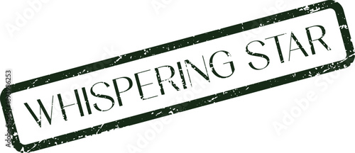 Whispering Star Grungy Rubber Stamp Symbolizing Dreams, Ambition, and Guiding Light