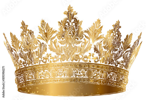 Ornate golden crown with intricate details