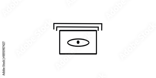 Minimalist Eye Vision and Security Monitoring Icon