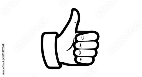 Thumbs up icon symbol for approval and success