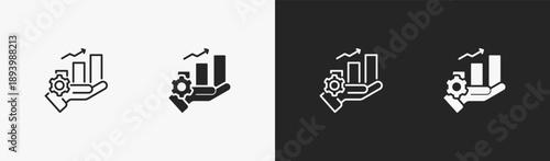 Set of sales icon in black and white collection
