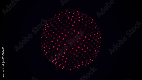 Red Digital Holographic Globe Global Crisis Alert Technology Background