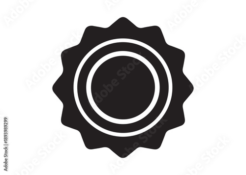 Discount Badge Icon, Editable Solid Vector Illustration