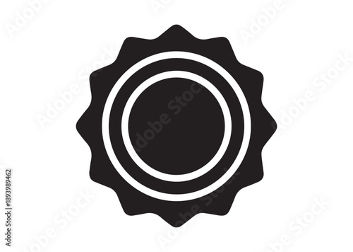 Discount Badge Icon, Editable Solid Vector Illustration