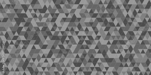 Vector paper black and gray poly triangle texture pattern design. minimal paper low polygon cubic design. geometric wall metal cube triangle wallpaper background.