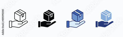 Delivery Icon Sheet Multiple Style Collection Isolated Vector