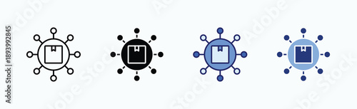 Product Icon Sheet Multiple Style Collection Isolated Vector