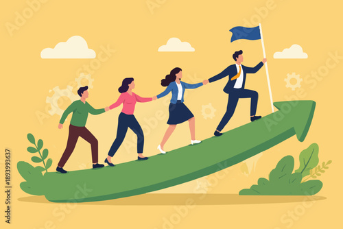 Teamwork and Growth Concept