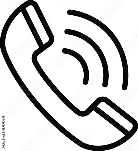 Telephone communication symbol for calls and connection