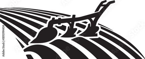 Man doing parkour on a striped black and white background