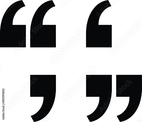 Quotation Marks Icon - A Simple and Clear Representation of Textual Citation and Dialogue