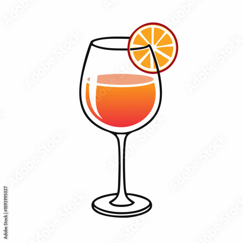 Vibrant Cocktail Delight: An alluring visual of a refreshing cocktail, artfully presented in a stylish glass with an enticing orange slice, promising a moment of pure bliss.