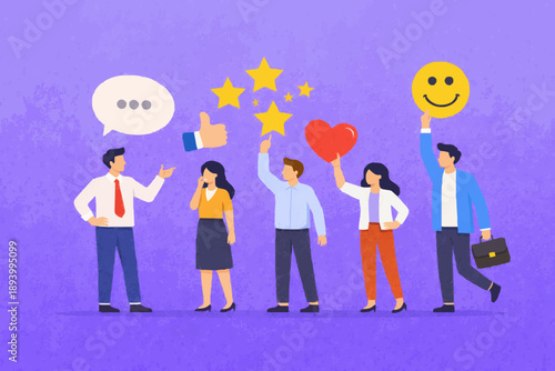 Happy People With Good Reviews