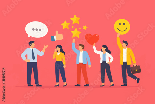 Happy People With Good Reviews