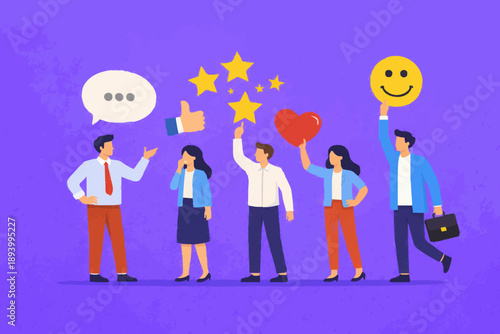 Happy People With Good Reviews