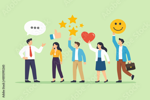 Happy People With Good Reviews