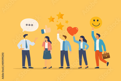 Happy People With Good Reviews