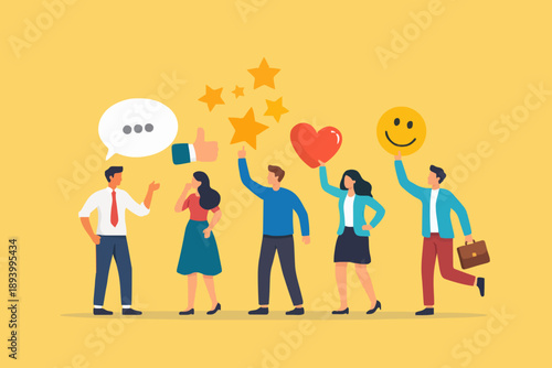 Happy People With Good Reviews