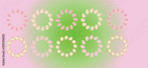 Pink green gradient geometric vector design wallpaper