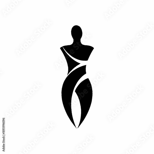 Elegant Abstract Silhouette of a Female Mannequin.