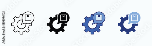 Service Center Icon Sheet Multiple Style Collection Isolated Vector