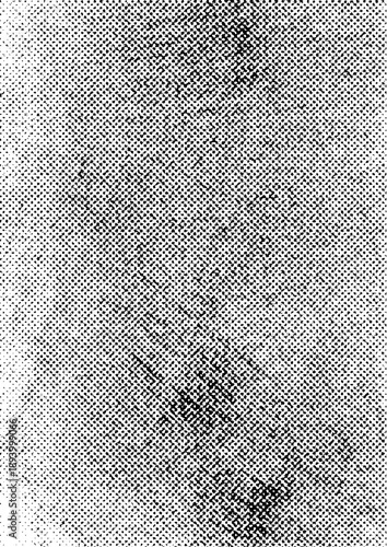 Large vector halftone dry ink texture with a transparent background