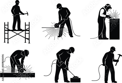 silhouettes of people