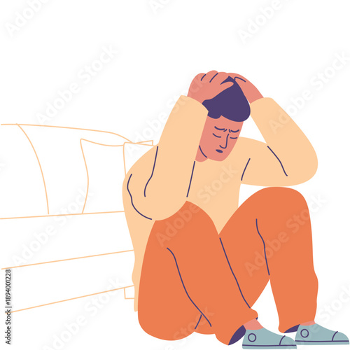 Depression and Anxiety Concept

Lonely Woman Feeling Hopeless

Mental Health Illustration