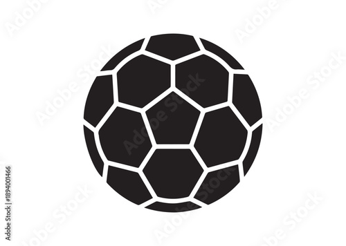 Soccer Ball Icon, Editable Solid Vector Illustration