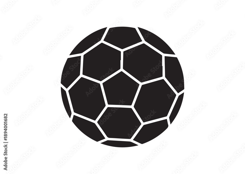 Fototapeta premium Soccer Ball Icon, Editable Solid Vector Illustration