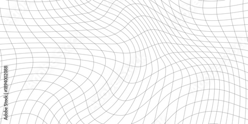 Retro seamless pattern. Black grid on white background. 60s 70s aesthetic. Vector illustration for poster, cover, print.