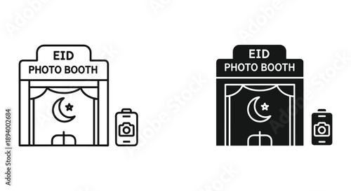 Eid Photo Booth Icon Set - Simple Design