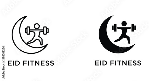 Eid Fitness Logo Design Concept