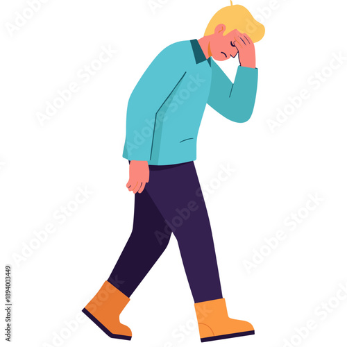 Depressed Man Feeling Lonely

Mental Stress Concept Illustration

Sad Man with Emotional Pain